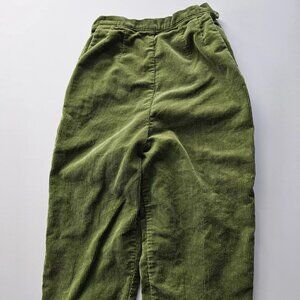 Vintage 1960s Jantzen Forest Green Corduroy Side Hip Zip Tapered Pants Girls 14